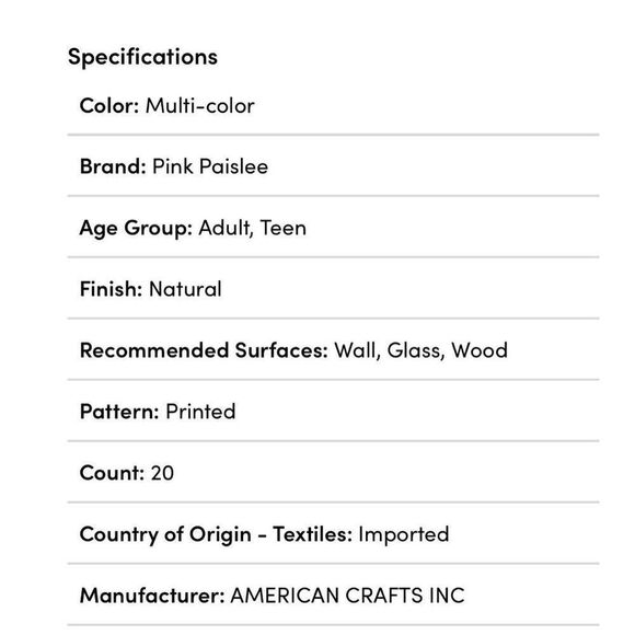 PINK PAISLEE 20 Pc Lucky Us Ephemera Diecut Paper Hearts Crafting NWT Love ❤️ - Picture 4 of 4